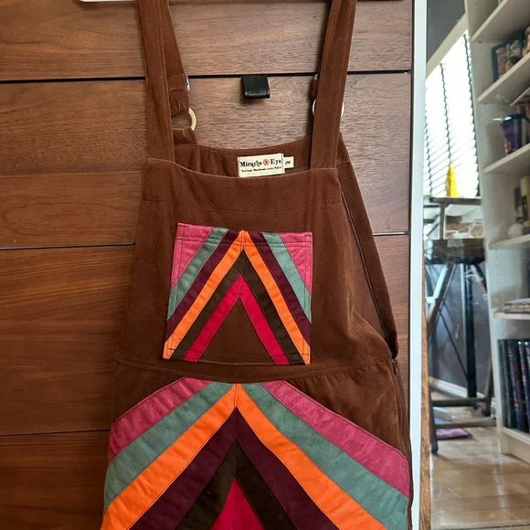 Miracle Eye Sunshine Vegan Suede Overalls - Size M NWOT - Picture 6 of 8